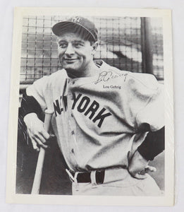 SEALED Lou Gehrig Facsimile Signed 8x10 Photo Marvin Hecht Official Yankees