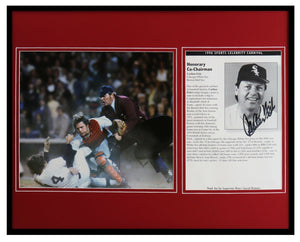 Carlton Fisk Signed Framed 16x20 Photo Display Fight Boston Red Sox vs Yankees