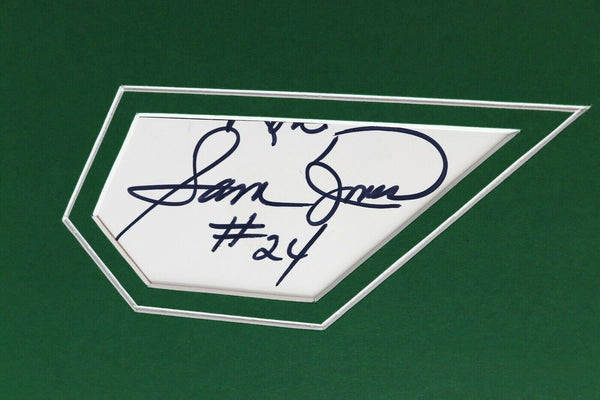 Sam Jones Signed Framed 16x20 Photo Poster Display Celtics