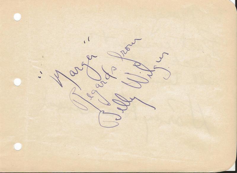 Harvey Hammond + 1 Signed Vintage Album Page Century Theatre