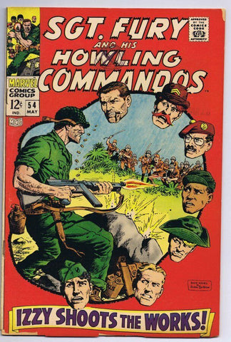 Sgt Fury and His Howling Commandos #54 ORIGINAL Vintage 1968 Marvel Comics