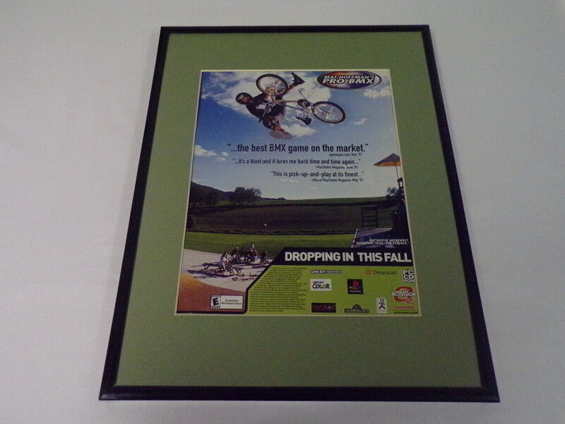 Mat Hoffman Pro BMX 2002 PS1 Game Boy 11x14 Framed ORIGINAL Advertisement