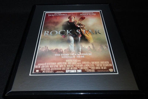 Rock Star 2001 Framed ORIGINAL Advertisement Mark Wahlberg Jennifer Aniston