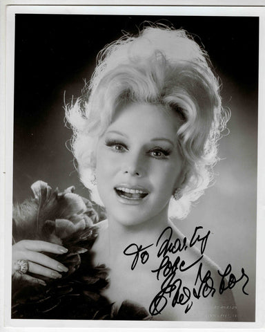 Eva Gabor Signed 8x10 Photo JSA Green Acres Rescuers Aristocrats Match Game G