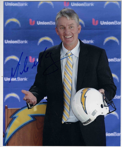 Mike McCoy Signed 8x10 Photo Chargers