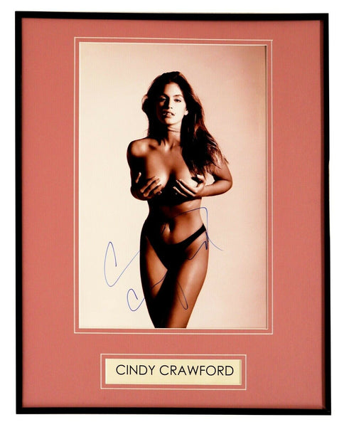 Cindy Crawford Signed Framed 16x20 Photo Poster Display JSA