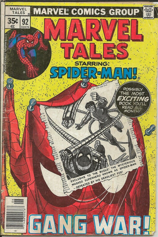 Marvel Tales #92 VINTAGE 1978 Marvel Comics Reprints Amazing Spider-Man 113