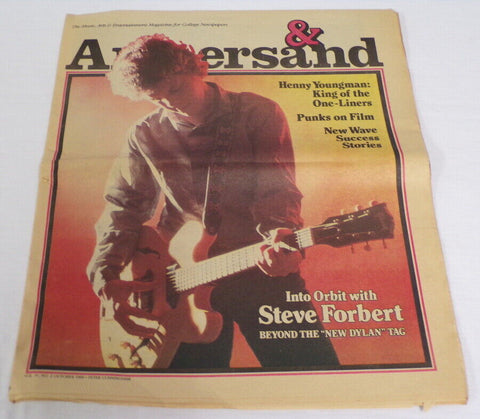 ORIGINAL Vintage 1980 Ampersand Magazine Steve Forbert w/ Motel Hell Poster