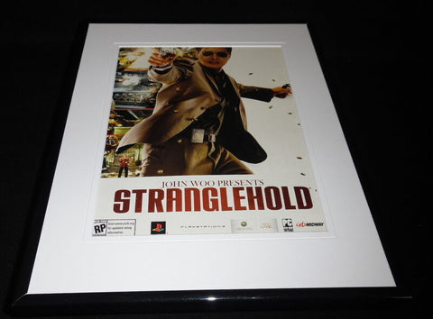 John Woo Strangehold 2007 PS3 Framed 11x14 ORIGINAL Vintage Advertisement