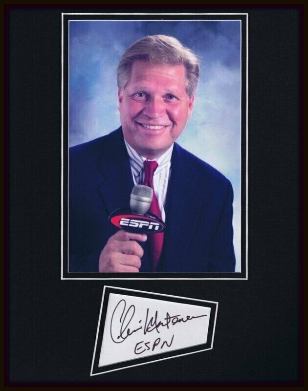 Chris Mortensen Mort Signed Framed 11x14 Photo Display ESPN