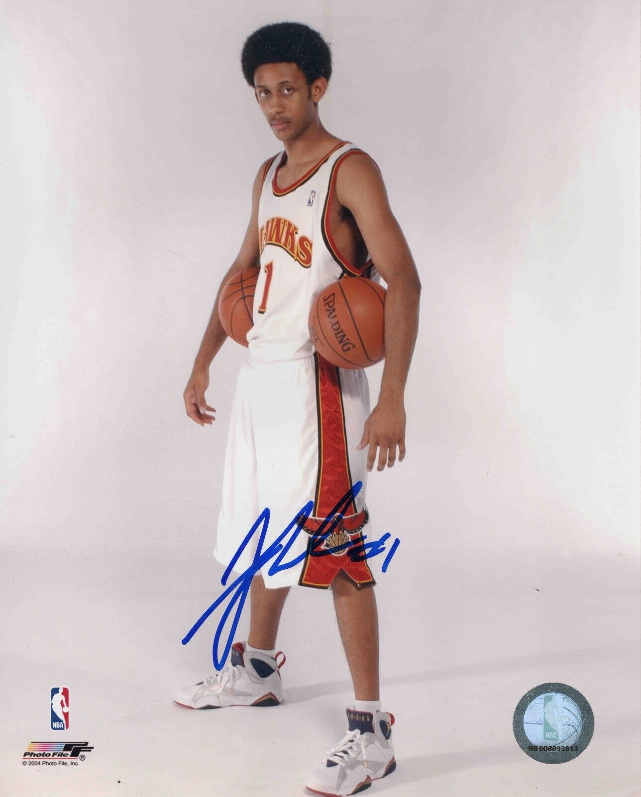 Josh Childress Signed 8x10 Photo 2004 Hawks