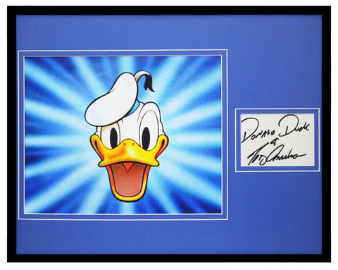 Tony Anselmo Signed Framed 11x14 Photo Display JSA Donald Duck Inscription