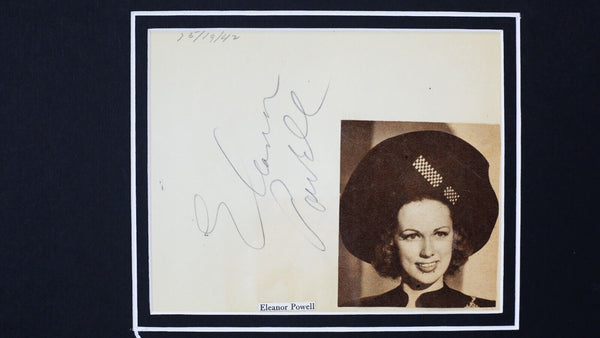 Eleanor Powell Signed Framed 16x20 Photo Display JSA Dated 1942