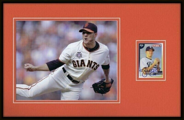 Jake Peavy Signed Framed 11x17 Photo Display Giants Padres