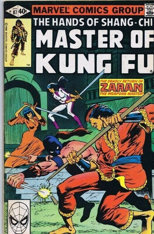 Master of Kung Fu #87 ORIGINAL Vintage 1980 Marvel Comics Shang Chi Zaran