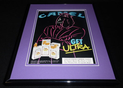 1991 Camel Ultra Cigarettes Framed 11x14 ORIGINAL Vintage Advertisement