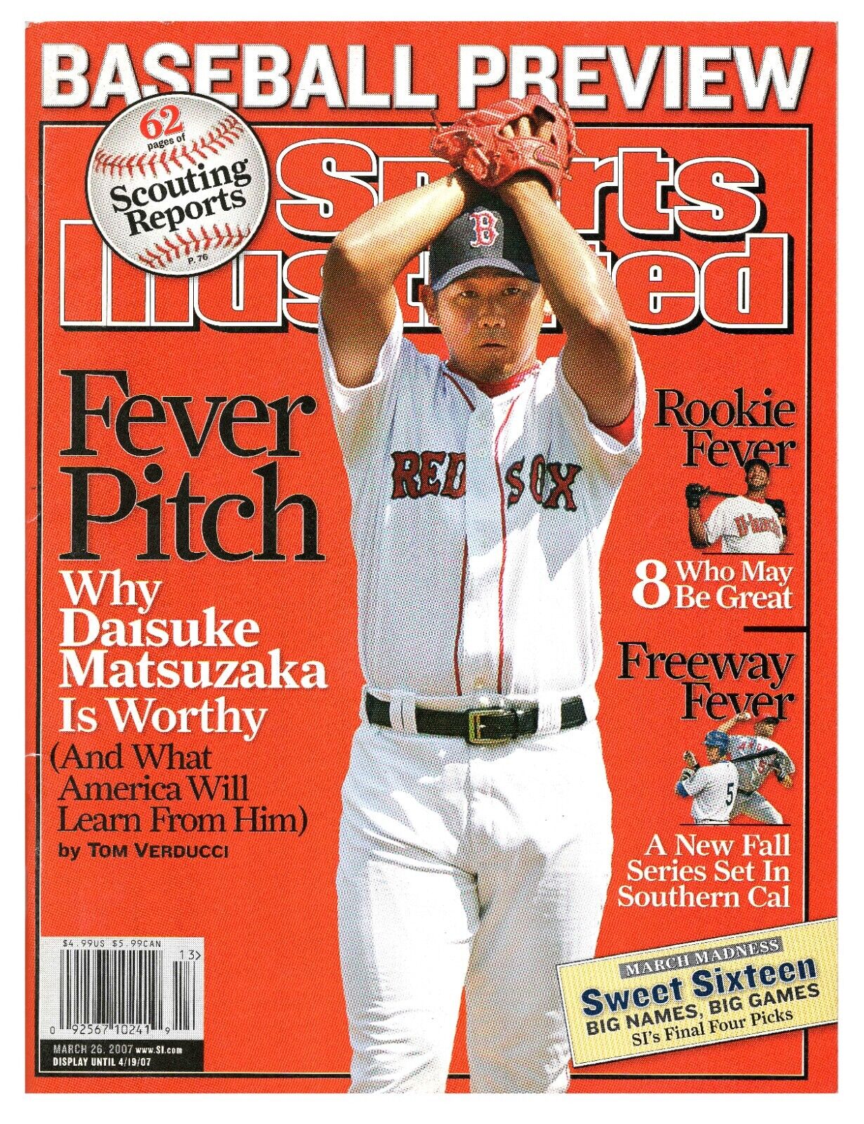 Mar 26 2007 Sports Illustrated Magazine Daisuke Matsuzaka Red Sox