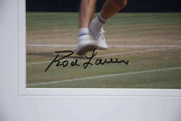 Rod Laver Signed Framed 16x20 Photo Display JSA 