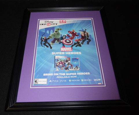 Disney Marvel Infinity 2014 PS3 Framed 11x14 ORIGINAL Vintage Advertisement B