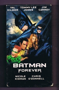 Batman Forever (1995) VINTAGE VHS Cassette Val Kilmer Jim Carrey Nicole Kidman