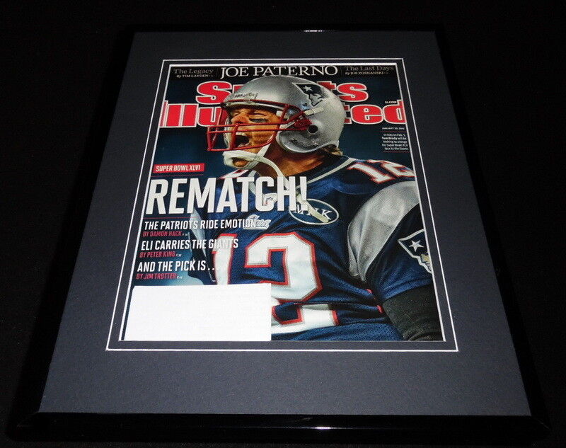 Tom Brady 11x14 Framed ORIGINAL 2012 Sports Illustrated Cover Patriots SB XLVI