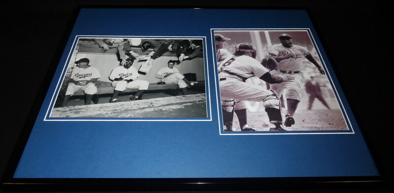 Jackie Robinson Framed 16x20 Photo Display Brooklyn Dodgers