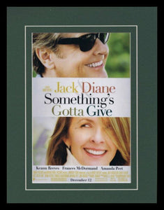 Something's Gotta Give 2003 Jack Nicholson Framed 11x14 ORIGINAL Advertisement