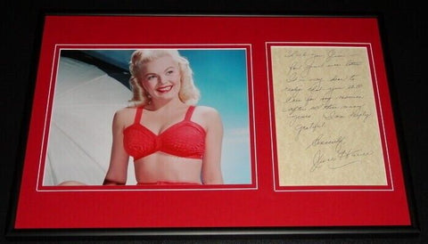 June Haver Signed Framed 12x18 Handwritten Note & Photo Display