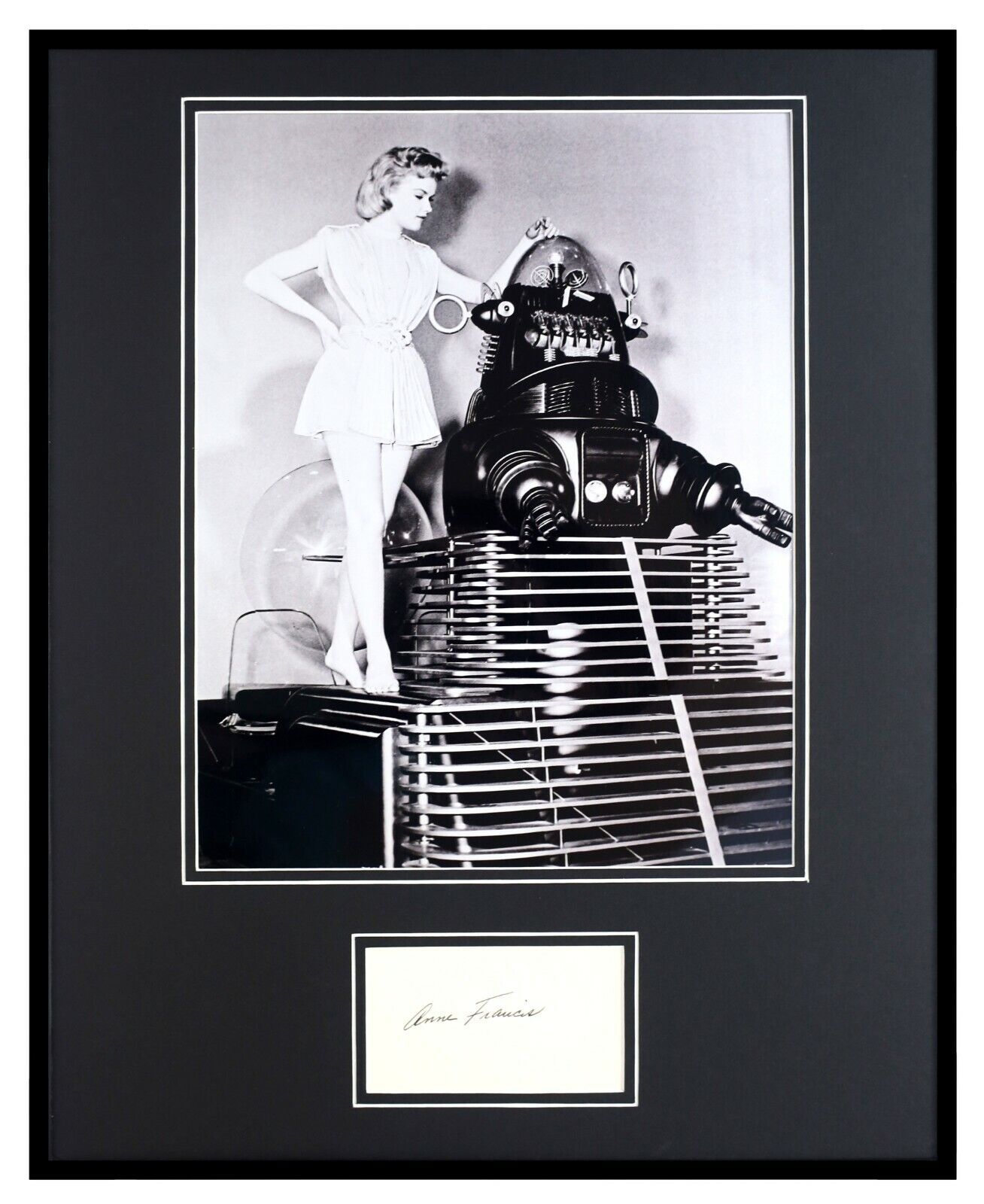 Anne Francis Signed Framed Forbidden Planet 16x20 Photo Display JSA