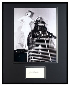 Anne Francis Signed Framed Forbidden Planet 16x20 Photo Display JSA