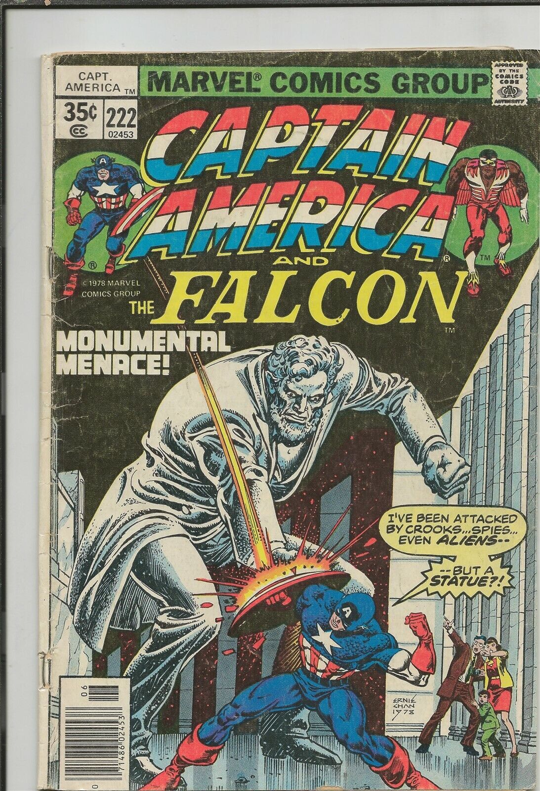 Captain America #222 Vintage 1978 Marvel Comics Falcon