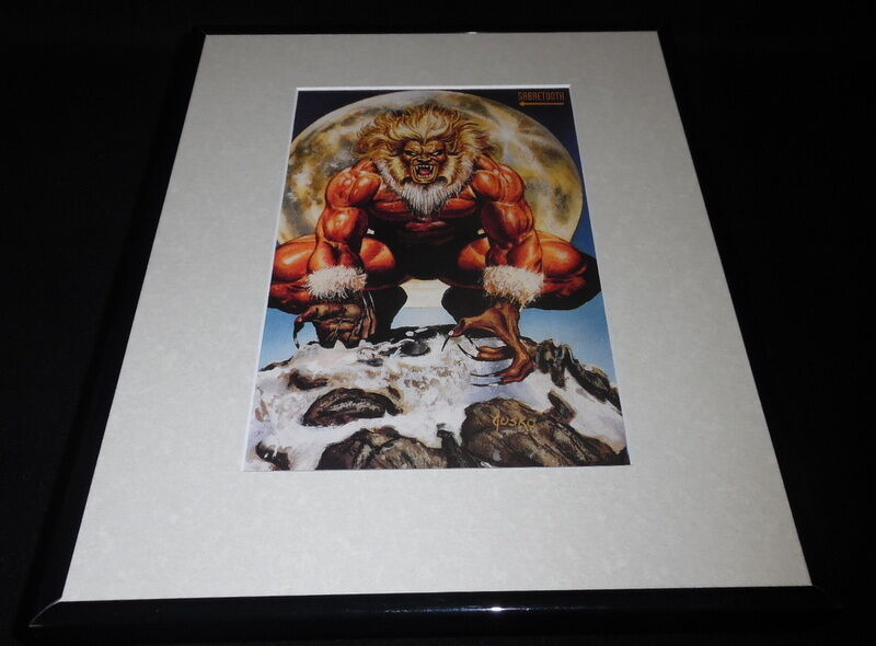 Sabretooth X Men Marvel Masterpiece ORIGINAL 1992 Framed 11x14 Poster Display 