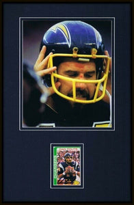 Dan Fouts BLOODY Signed Framed 11x17 Photo Display Chargers