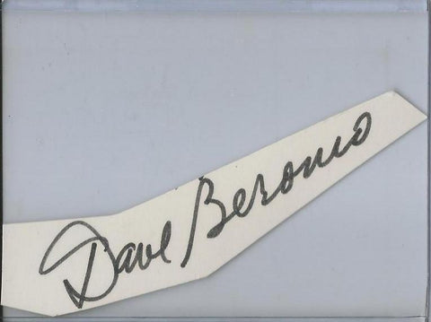 Dave Beronio Signed Vintage Program Page Sportswriter