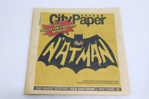 ORIGINAL Vintage Aug 17 2011 Pittsburgh City Paper Newspaper Batman Homage Cover