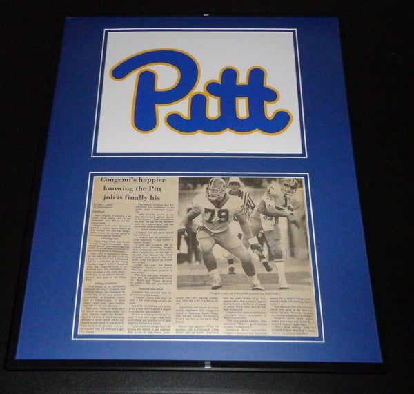 Bill Fralic & John Congemi Dual Signed Framed 1984 Photo Display Pitt