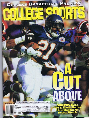 ORIGINAL Vintage 1996 College Sports Magazine Tiki Barber Virginia UVA