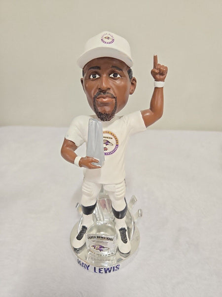 Ray Lewis Forever Collectibles Bobblehead 26/500 Ravens w/ Trophy