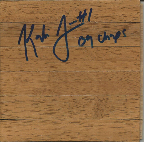 Kalin Lucas Signed 6x6 Floorboard Michigan State MSU 09 Champs Inscription