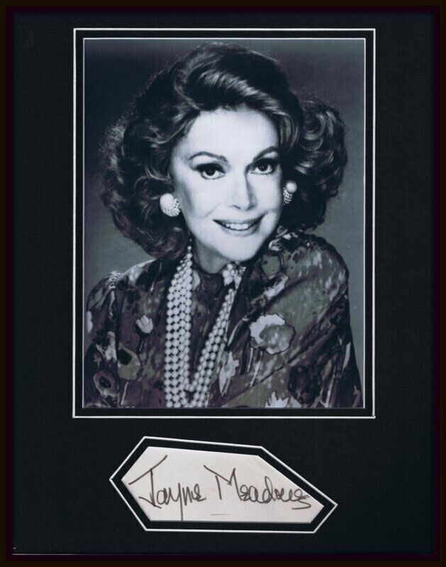 Jayne Meadows Signed Framed 11x14 Photo Display 