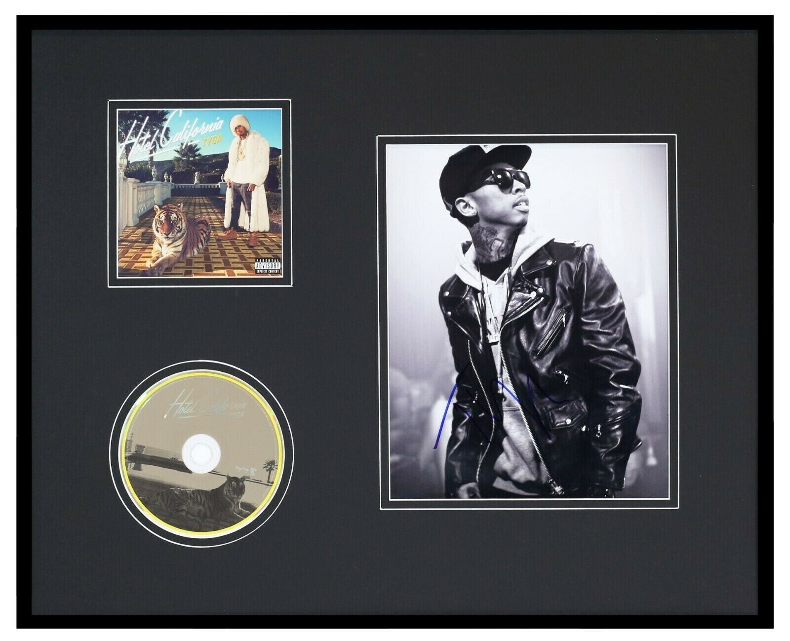 Tyga Signed Framed 16x20 Hotel California CD & Photo Display