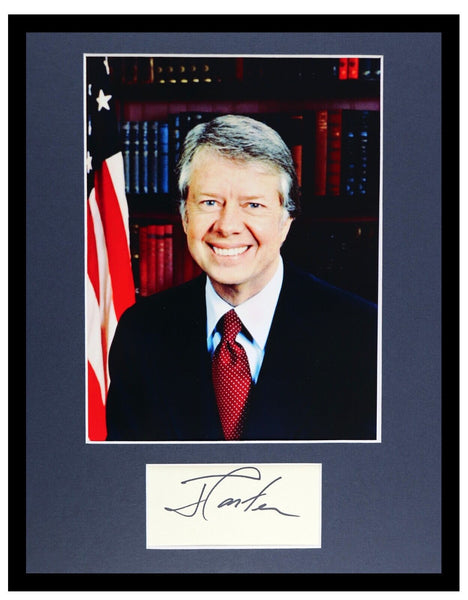 Jimmy Carter Signed Framed 11x14 Photo Display AW