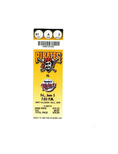 June 5 1998 Minnesota Twins @ Pittsburgh Pirates Ticket Interleague Paul Molitor