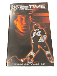 Mar 18 2007 Senators @ Penguins Program Brooks Orpik Sidney Crosby Goal