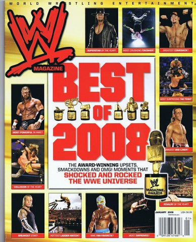 ORIGINAL Vintage WWE Best of 2008 Magazine Triple H Undertaker John Cena