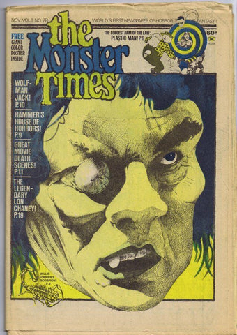 ORIGINAL Vintage 1973 The Monster Times Horror Newspaper Magazine #28  