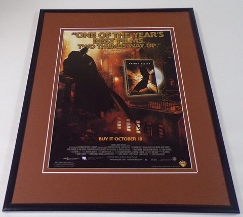 Batman Begins 2005 Framed 11x14 ORIGINAL Vintage Advertisement Christian Bale