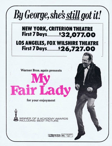 My Fair Lady 1971 ORIGINAL Vintage 9x12 Industry Ad Rex Harrison