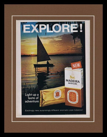 1966 Madeira Tobacco Framed 11x14 ORIGINAL Vintage Advertisement