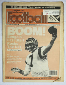  VINTAGE Oct 13 1988 College Pro Football Newsweekly Magazine Boomer Esiason